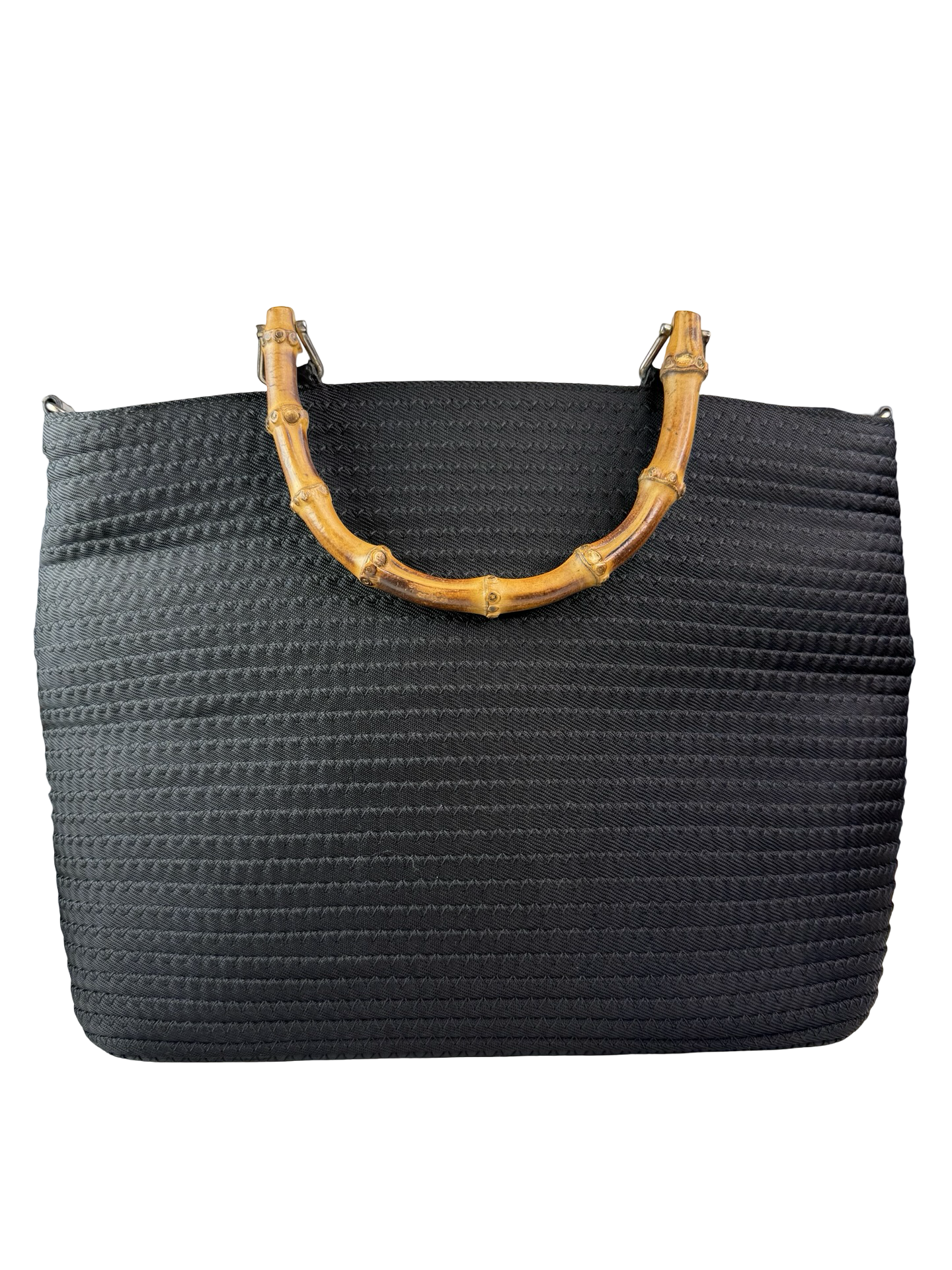GUCCI Bamboo Handle Tote Bag Black