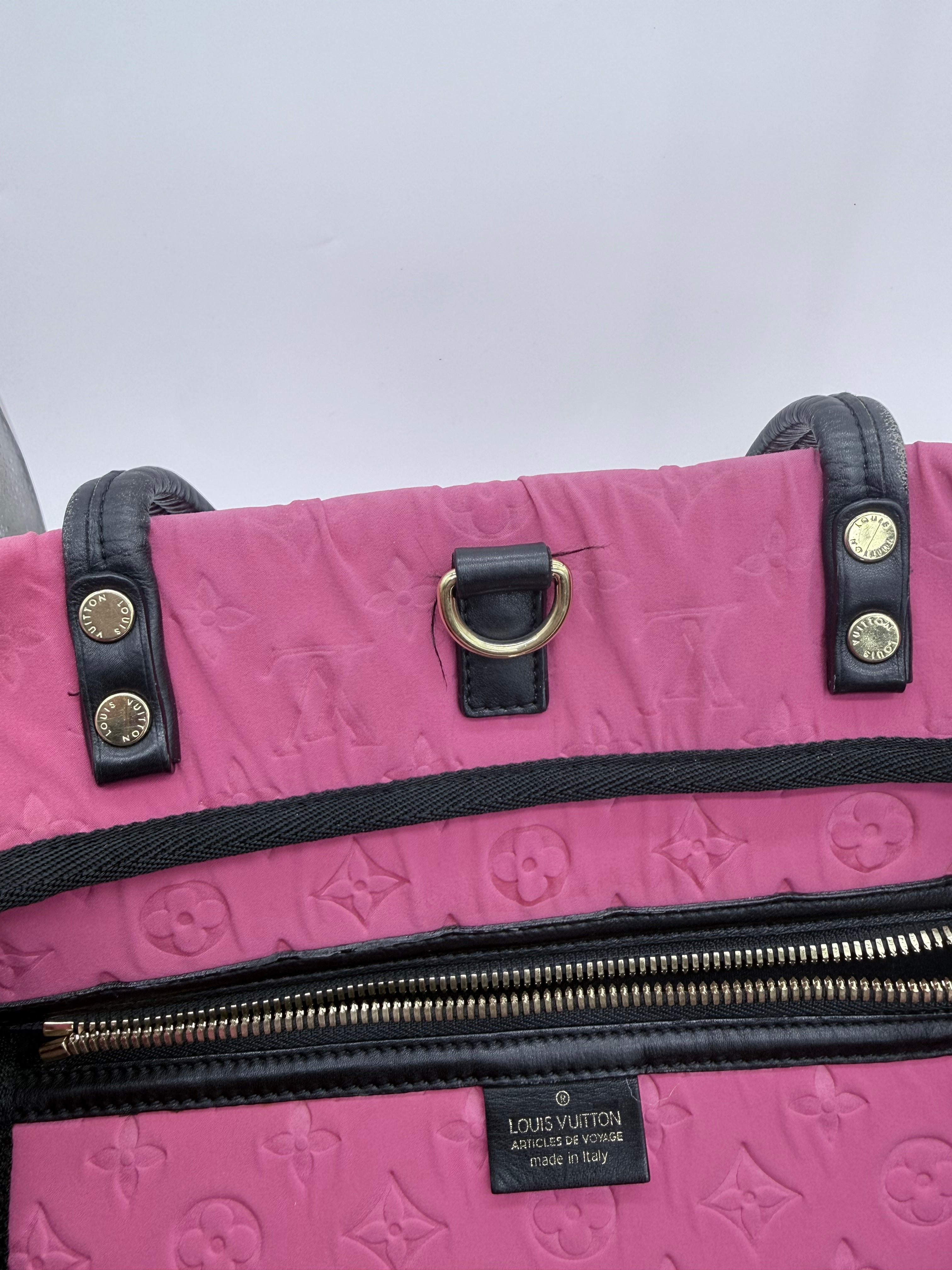 Louis Vuitton Monogram Embossed Nylon Cabas Tote – Pink