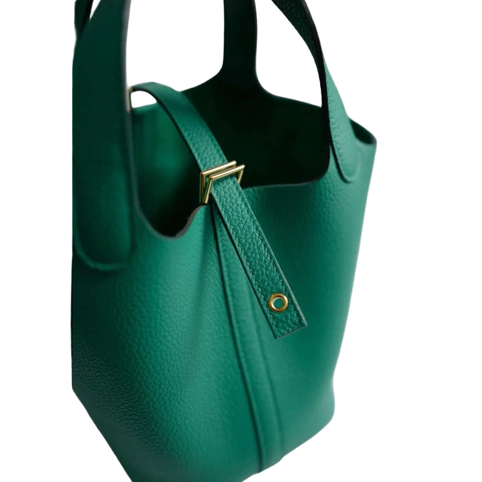 Hermès Picotin Lock 18 PM *rare* Vert Clemence Leather