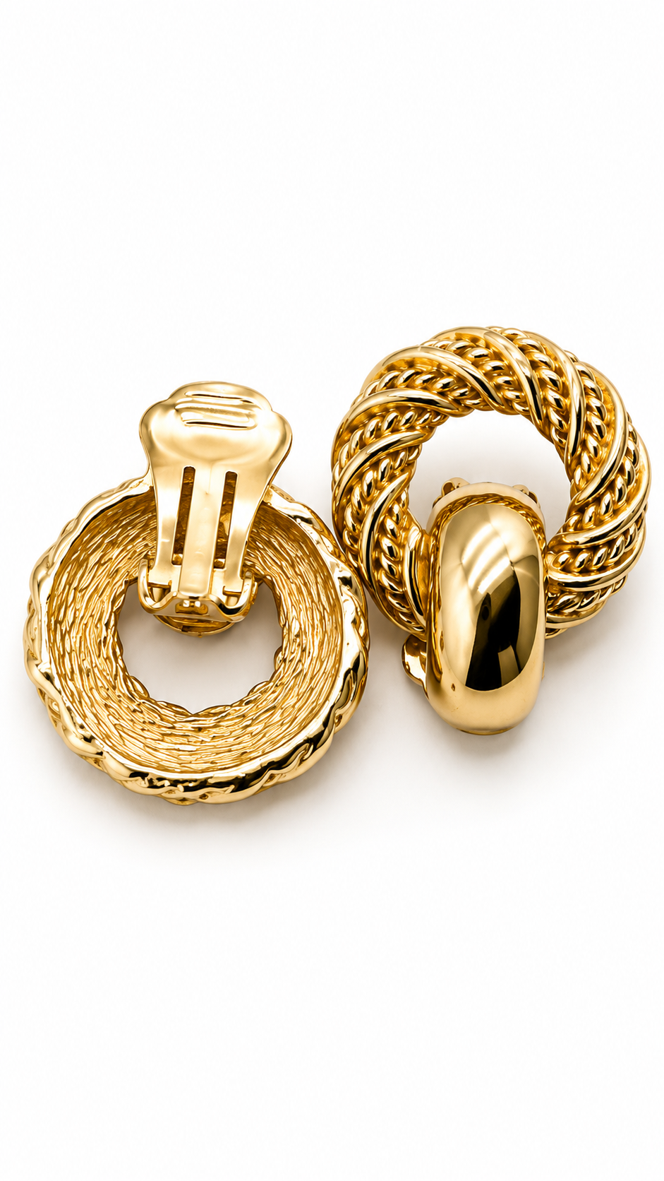 CHRISTIAN DIOR VINTAGE DOOR KNOCKER CLIP-ONS