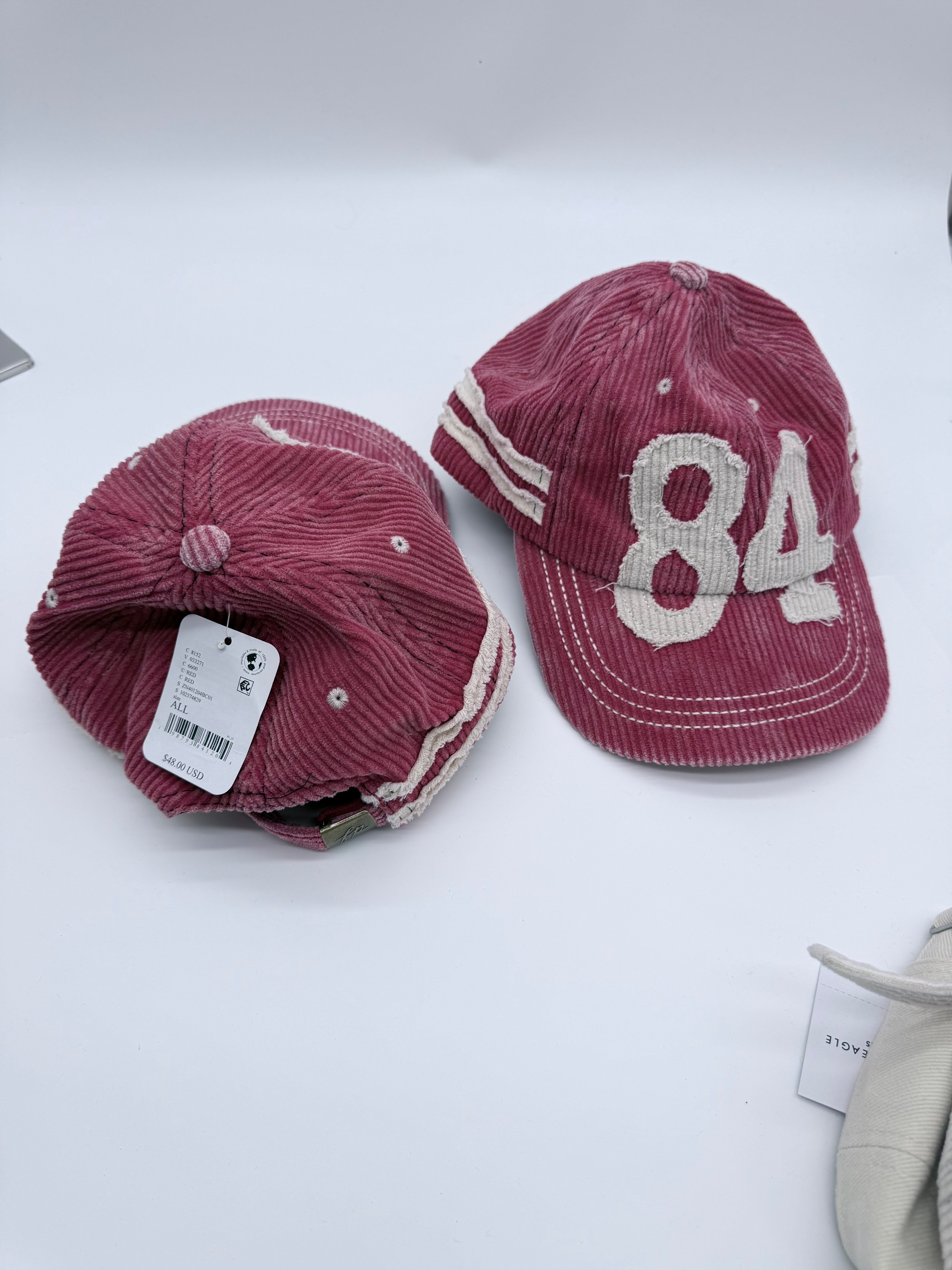 Free People ‘84’ Corduroy Baseball Cap – Dusty Pink | New With Tags
