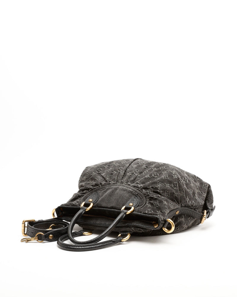 LOUIS VUITTON LV MONOGRAM DENIM NEO CABBY BAG MM BLACK