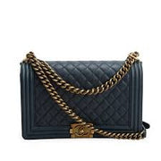 Chanel 2014 small Boy Bag in black quilted lambskin