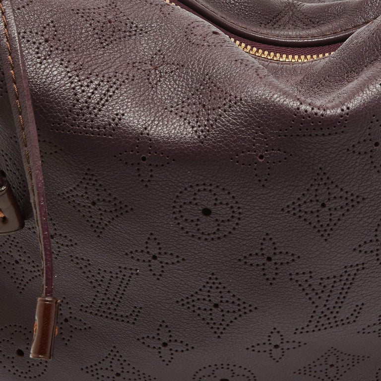 LOUIS VUITTON LV Mahina Leather Onatah GM hobo bag Aubergine (deep plum-purple) Monogram