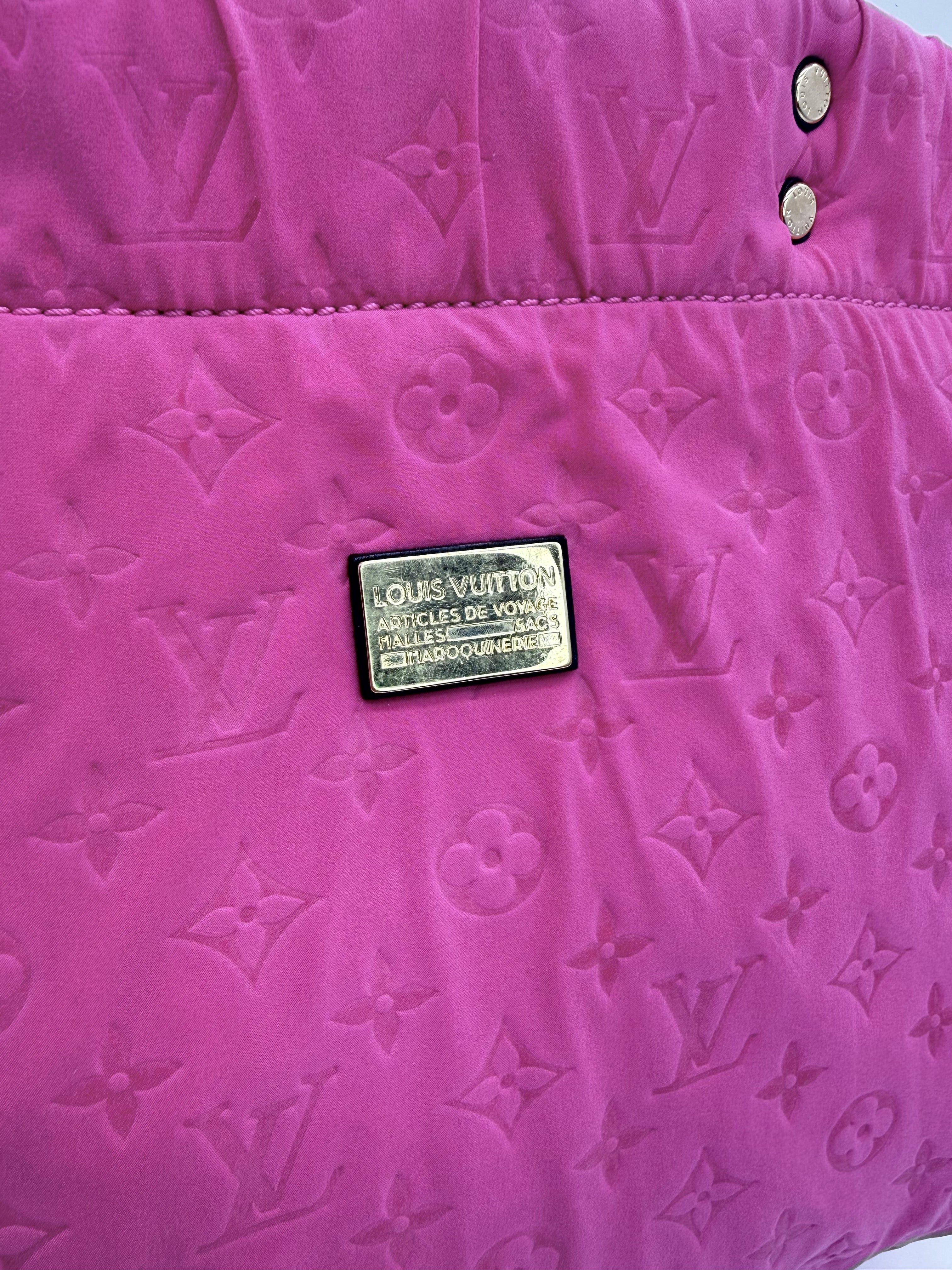 Louis Vuitton Monogram Embossed Nylon Cabas Tote – Pink