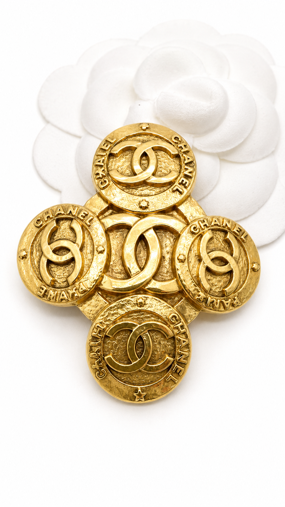 CHANEL VINTAGE CC CROSS BROOCH