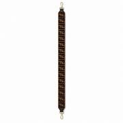 Fendi Brown Zucca Monogram Textured Velvet Strap You
