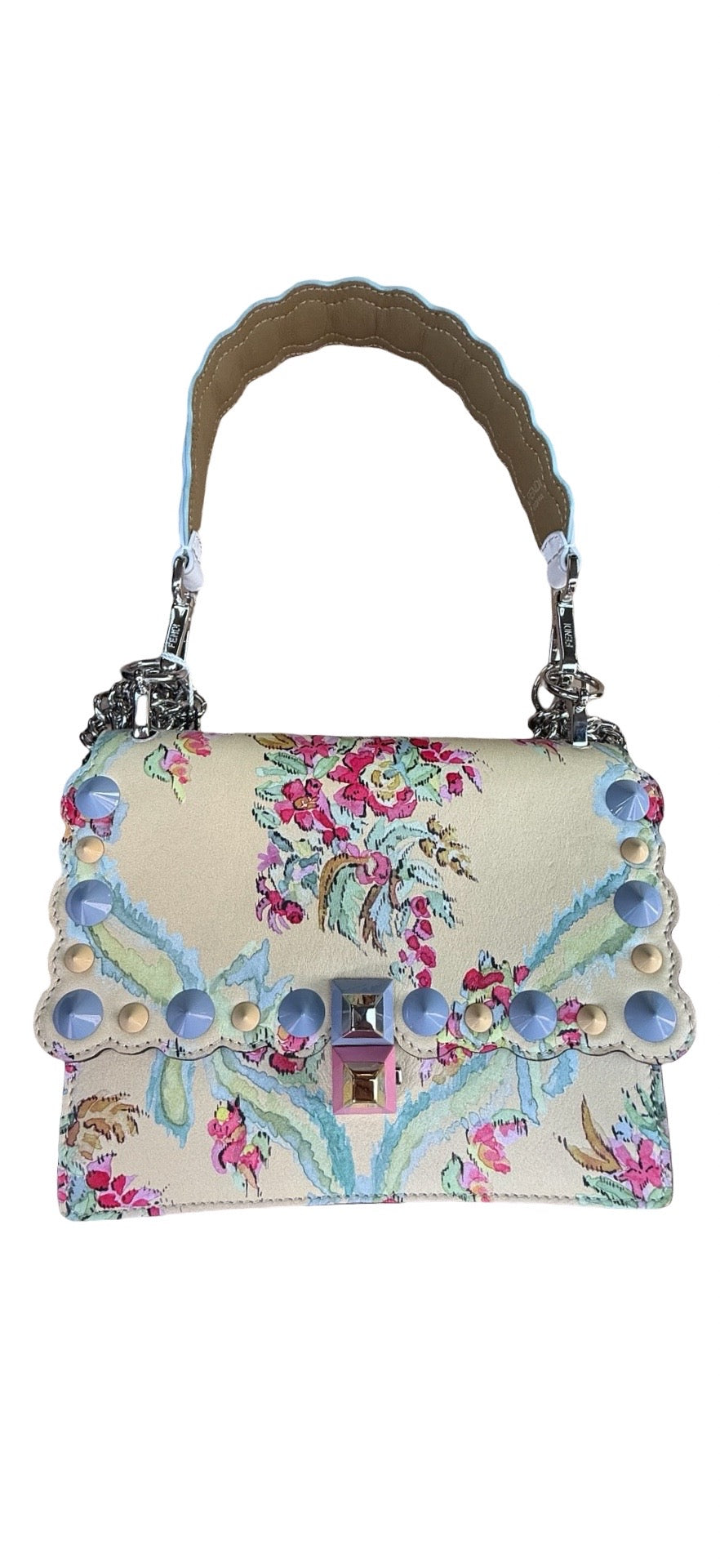 Fendi Kan I floral shoulder bag with scalloped edges