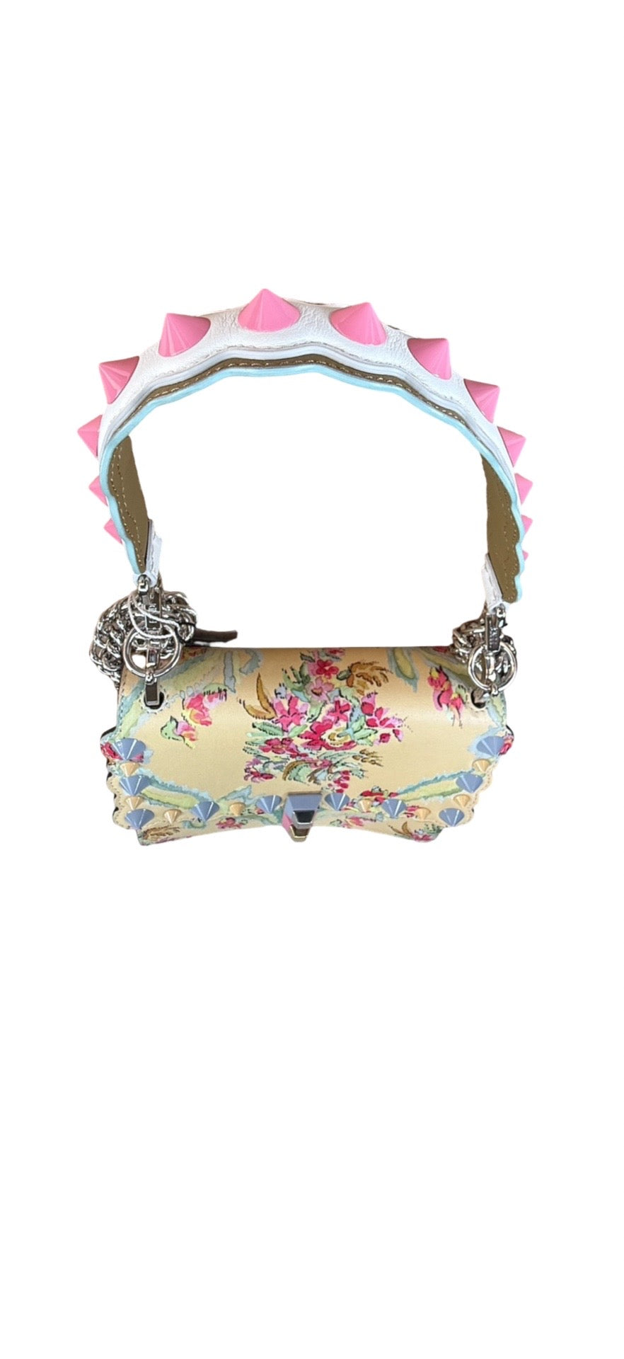Fendi Kan I floral shoulder bag with scalloped edges