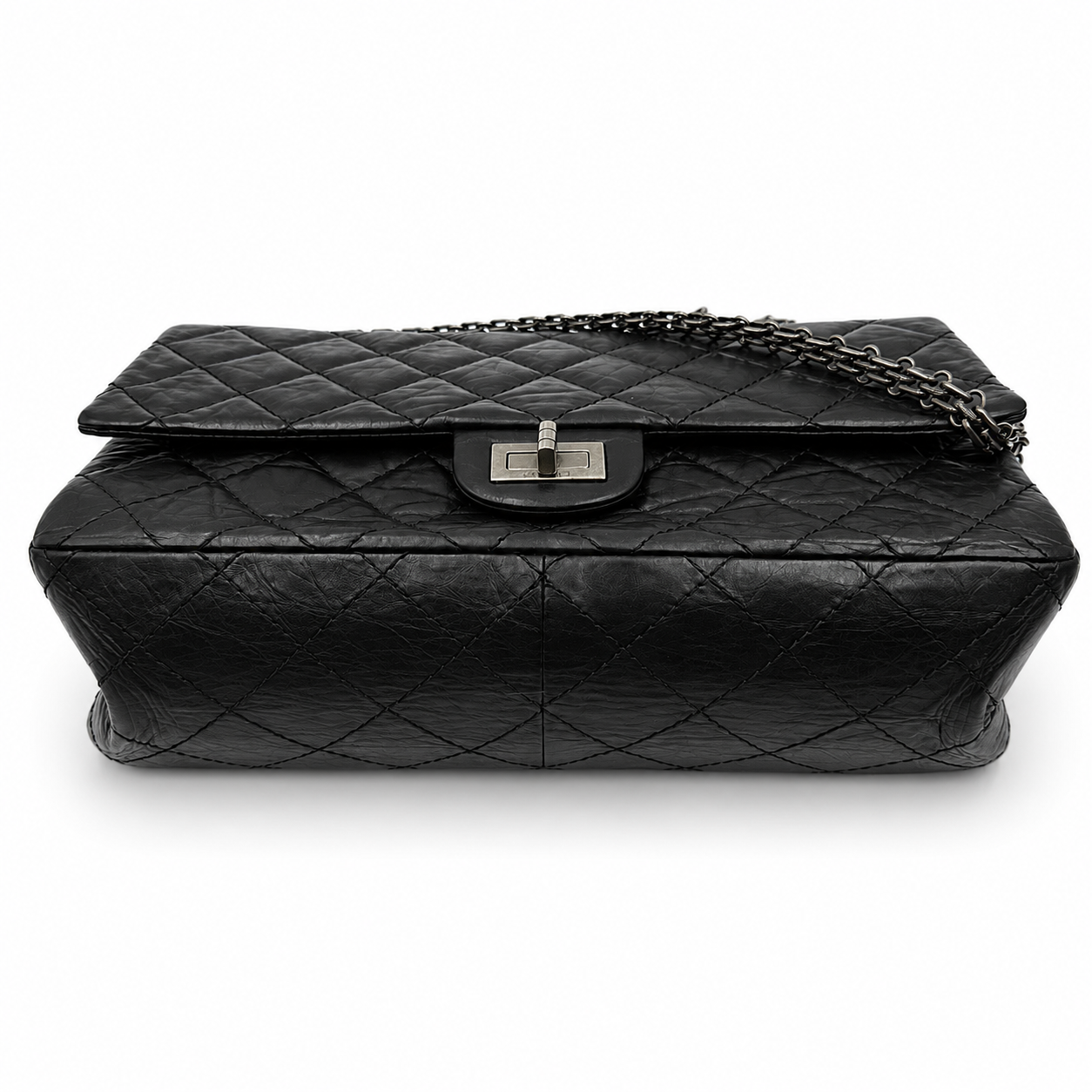 CHANEL 2.55 REISSUE LARGE DOUBLE FLAP BORDEAUX RED INTERIOR