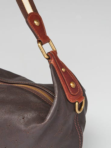 LOUIS VUITTON LV Mahina Leather Onatah GM hobo bag Aubergine (deep plum-purple) Monogram