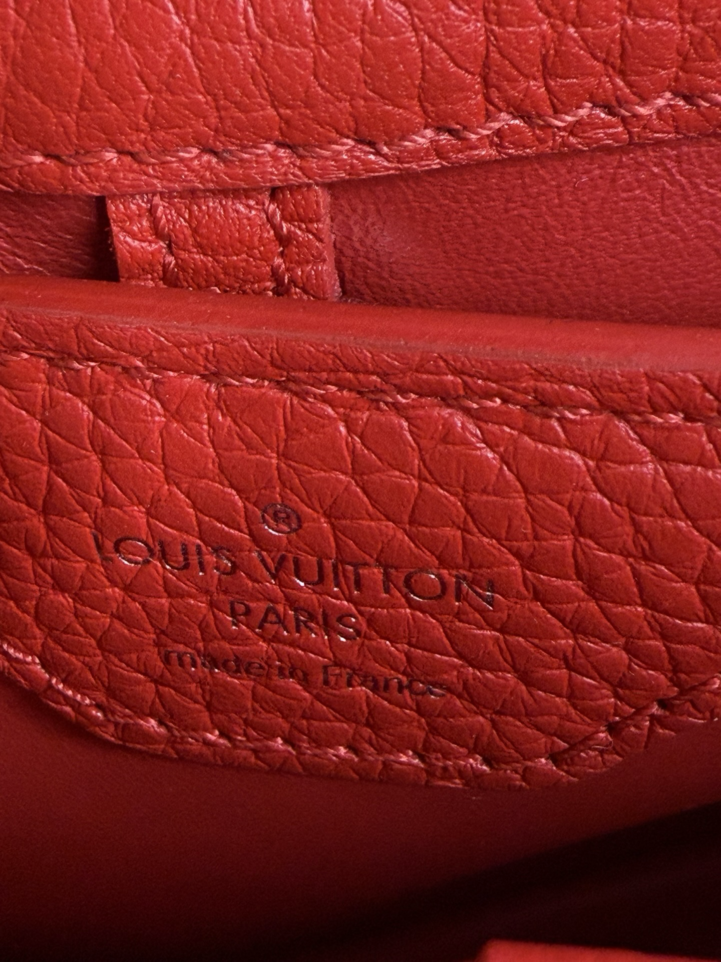 LOUIS VUITTON LV Taurillon Capucines PM