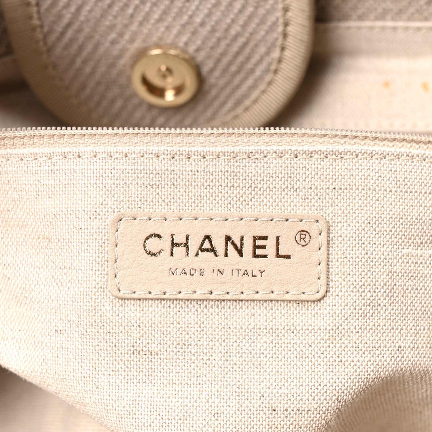 CHANEL NORTH SOUTH DEAUVILLE CANVAS TOTE MEDIUM