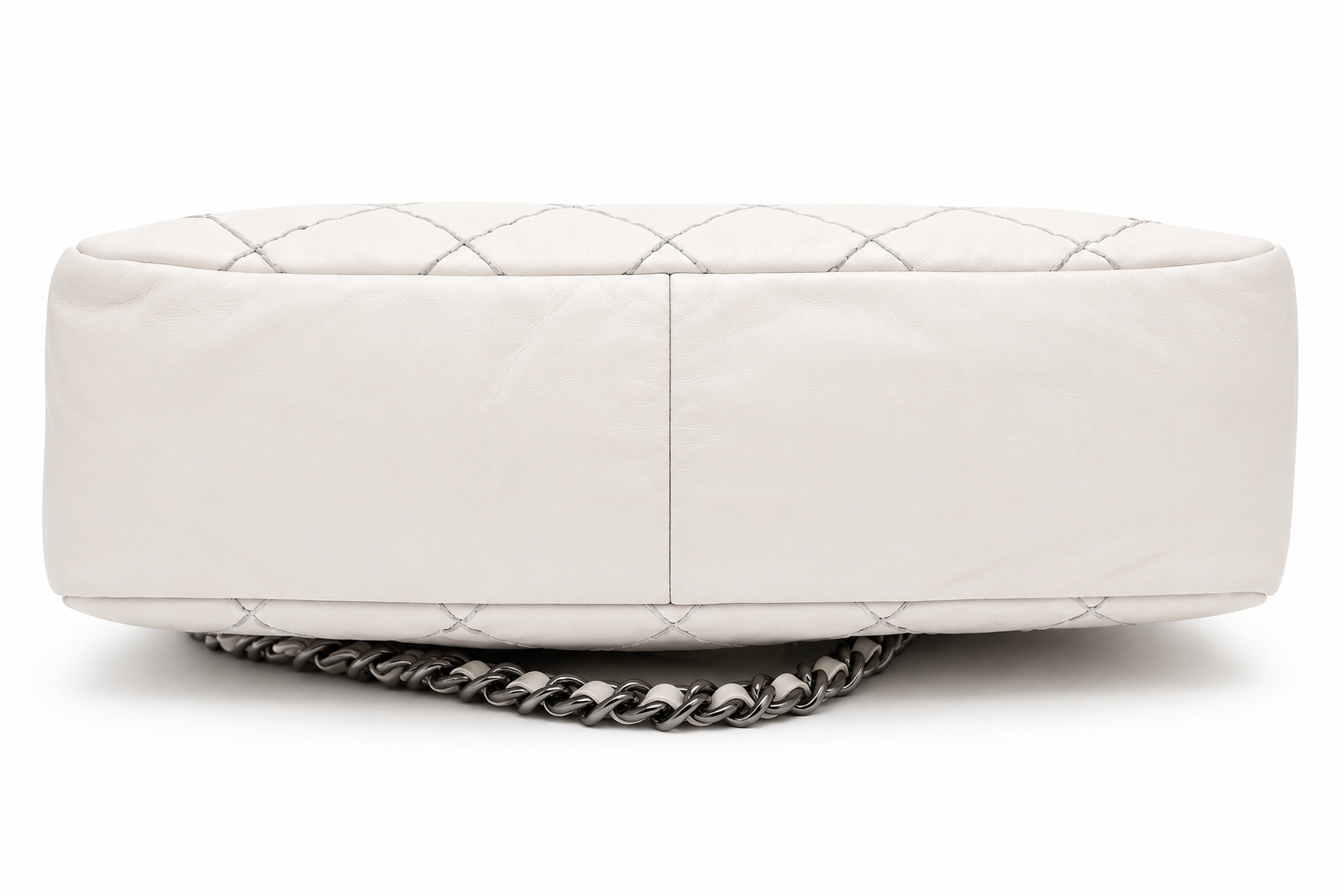 CHANEL VINTAGE 2010 KARL LAGERFELD FLAP WHITE MEDIUM