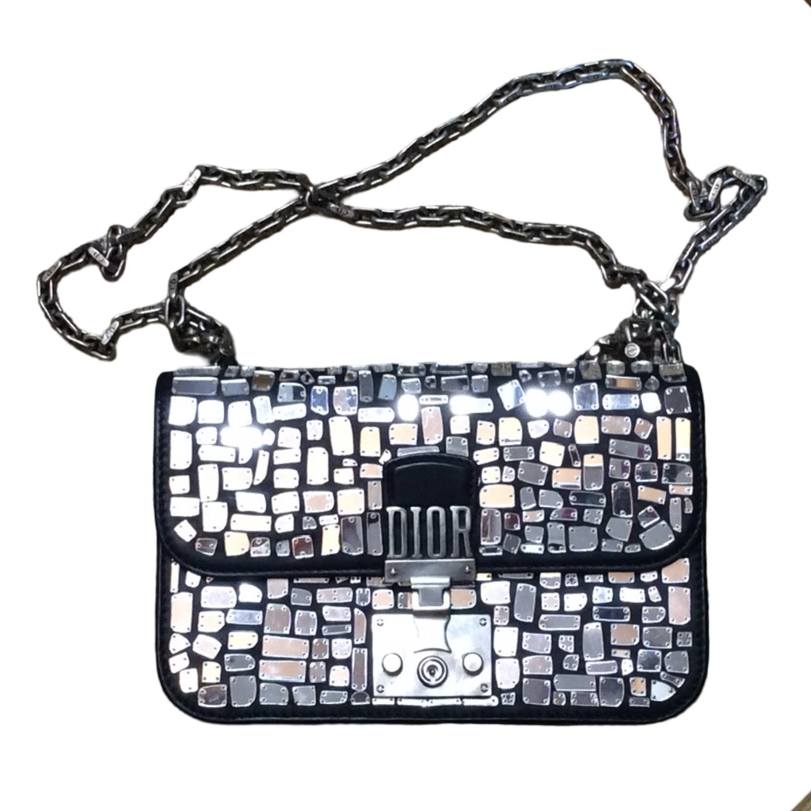 Christian DIOR Addict Mirror Mosaic Flap Bag