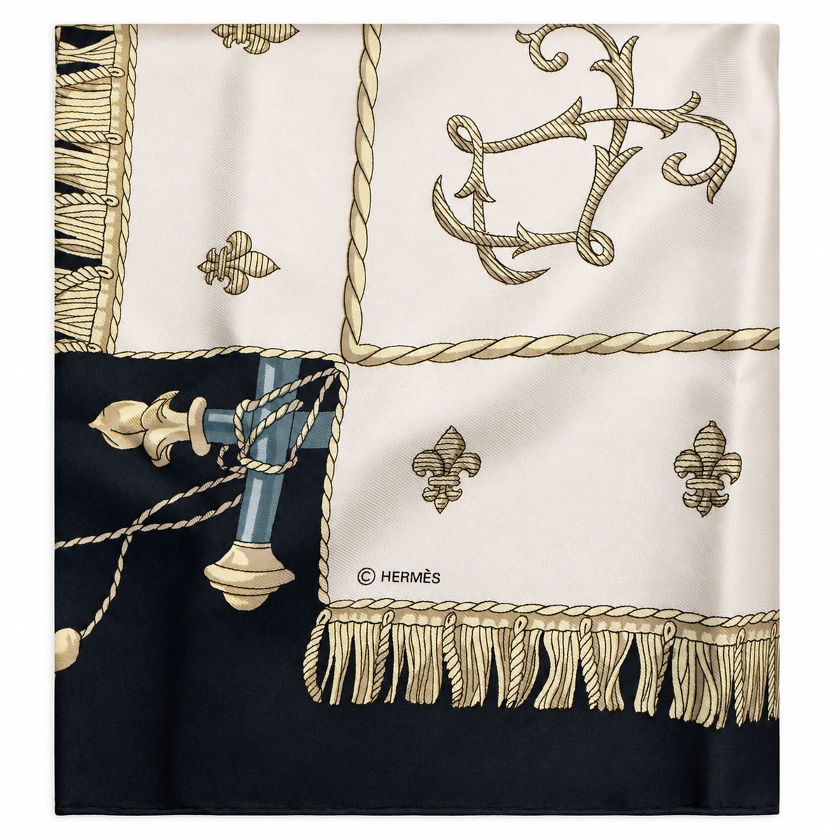 Vintage Hermes La Réale by Hugo Grygkar Hermes Silk Scarf