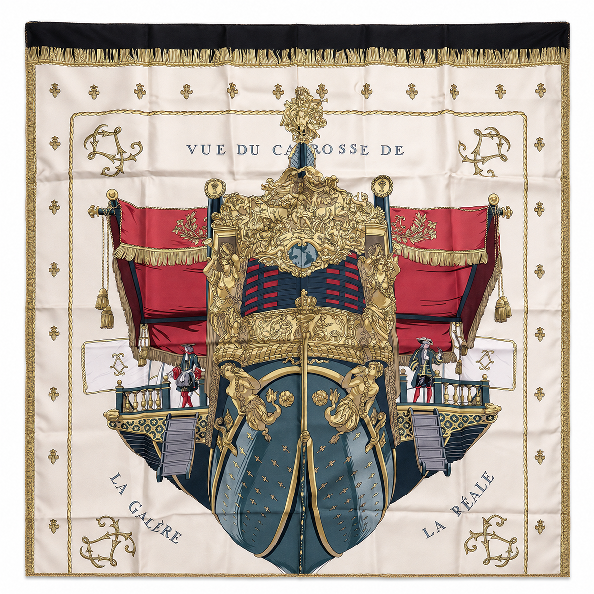 Vintage Hermes La Réale by Hugo Grygkar Hermes Silk Scarf