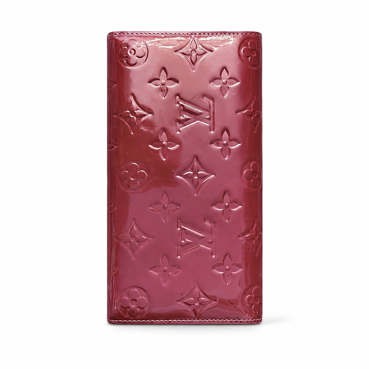 Louis Vuitton red monogram vernis long wallet