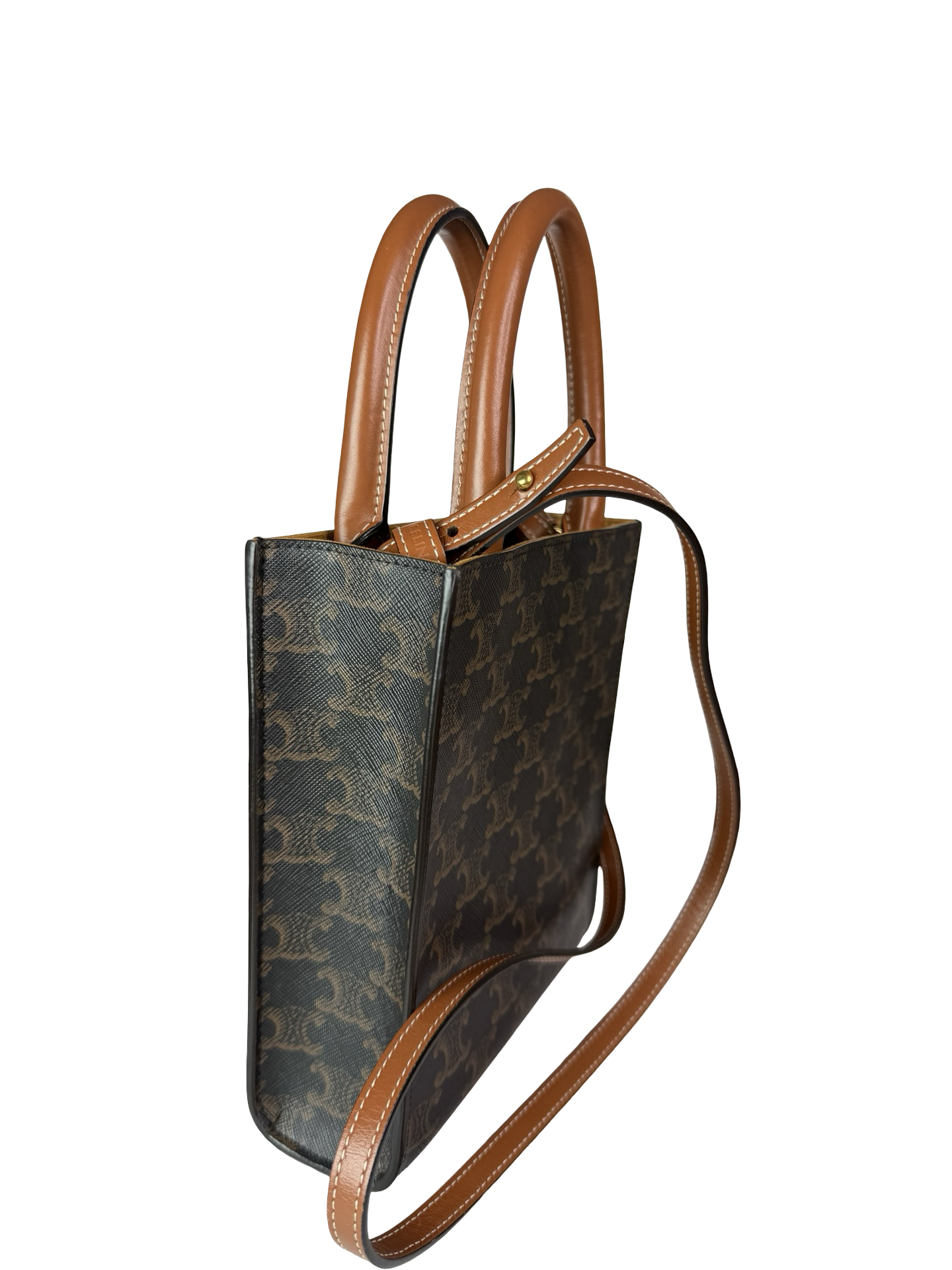 CELINE MINI VERTICAL TRIOMOPHE CANVAS TOTE 2019