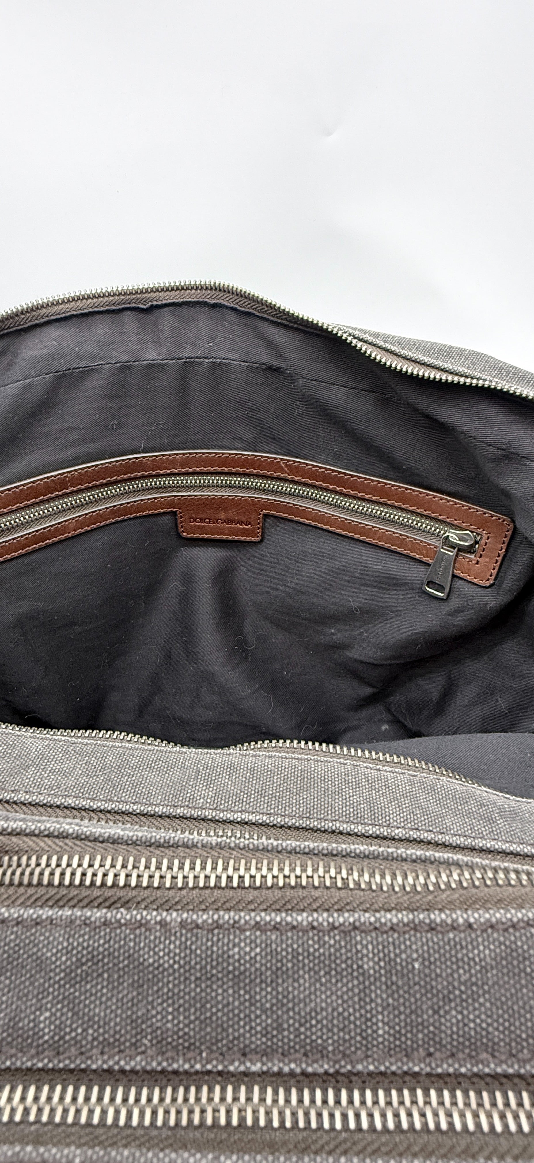 Dolce & Gabbana Canvas & Leather Weekender Duffel Bag | Travel Carry-On | Italy