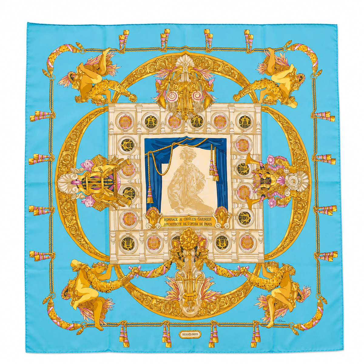 Hermès "Hommage à Charles Garnier" silk scarf
