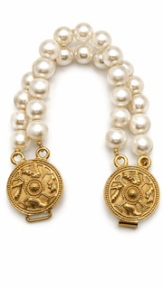 FERRAGAMO VINTAGE GOLD PLATED PEARL BRACELET