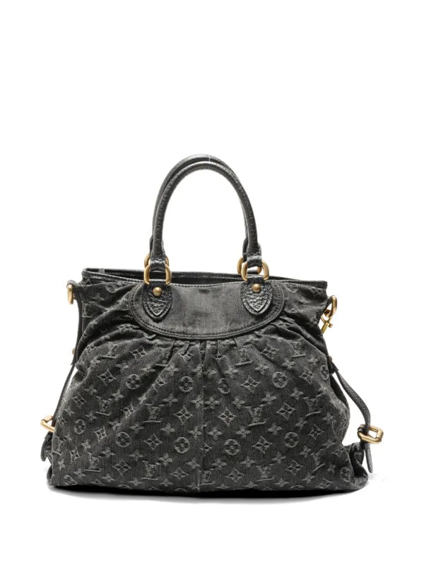 LOUIS VUITTON LV MONOGRAM DENIM NEO CABBY BAG MM BLACK