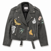FREE PEOPLE, NEW,Stunning Leather embellished Moto Jacket
