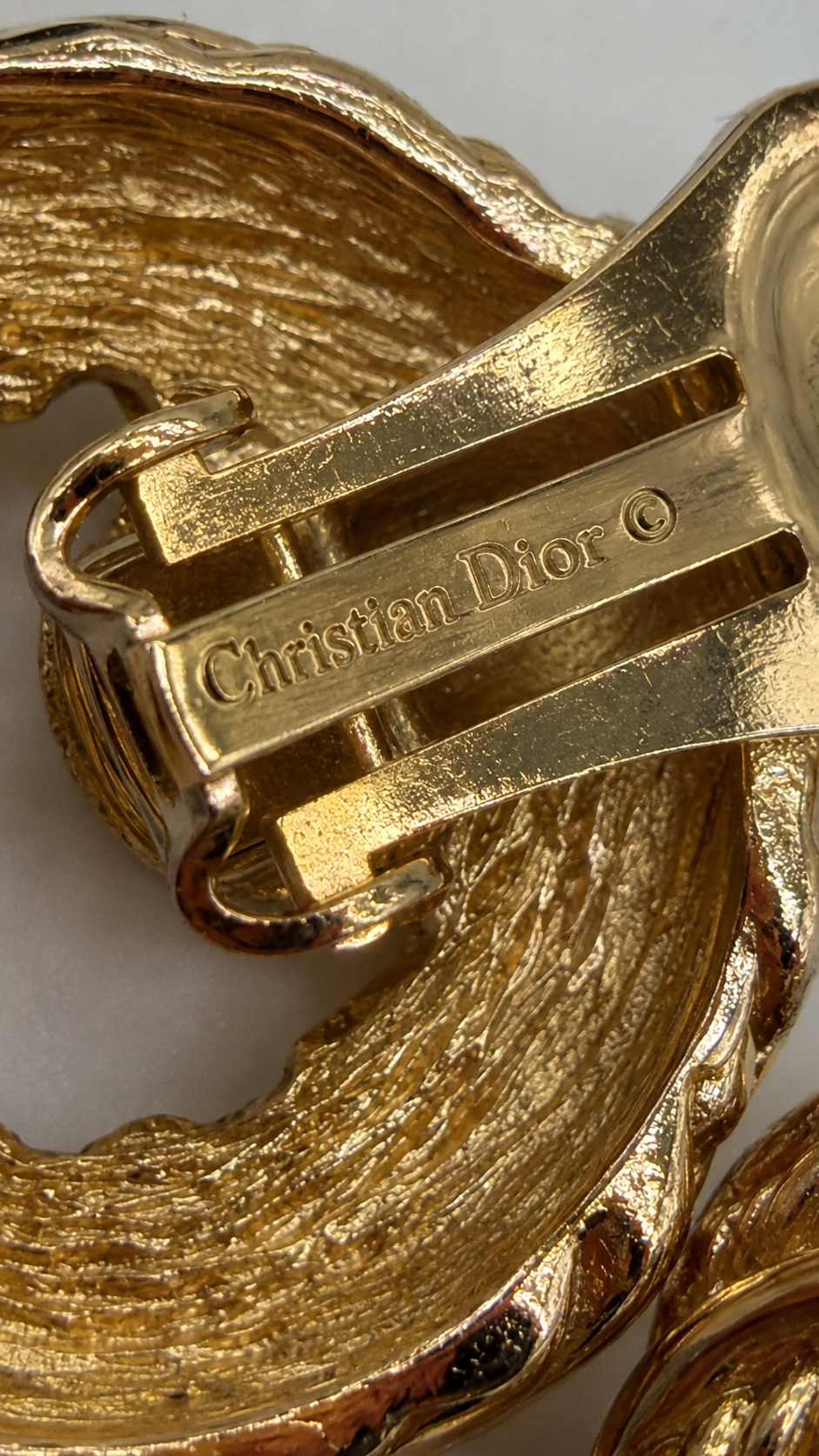 CHRISTIAN DIOR VINTAGE DOOR KNOCKER CLIP-ONS