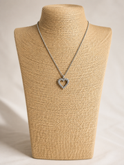 Tiffany & Co Silver Heart Rope Necklace Pendant Charm Twisted 18”
