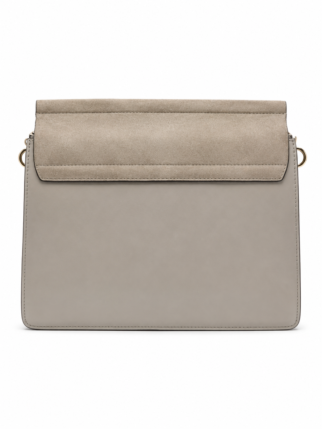 CHLOÉ FAYE Shoulder Bag Motty Gray Suede and Leather Medium