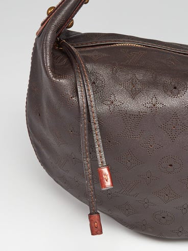 LOUIS VUITTON LV Mahina Leather Onatah GM hobo bag Aubergine (deep plum-purple) Monogram
