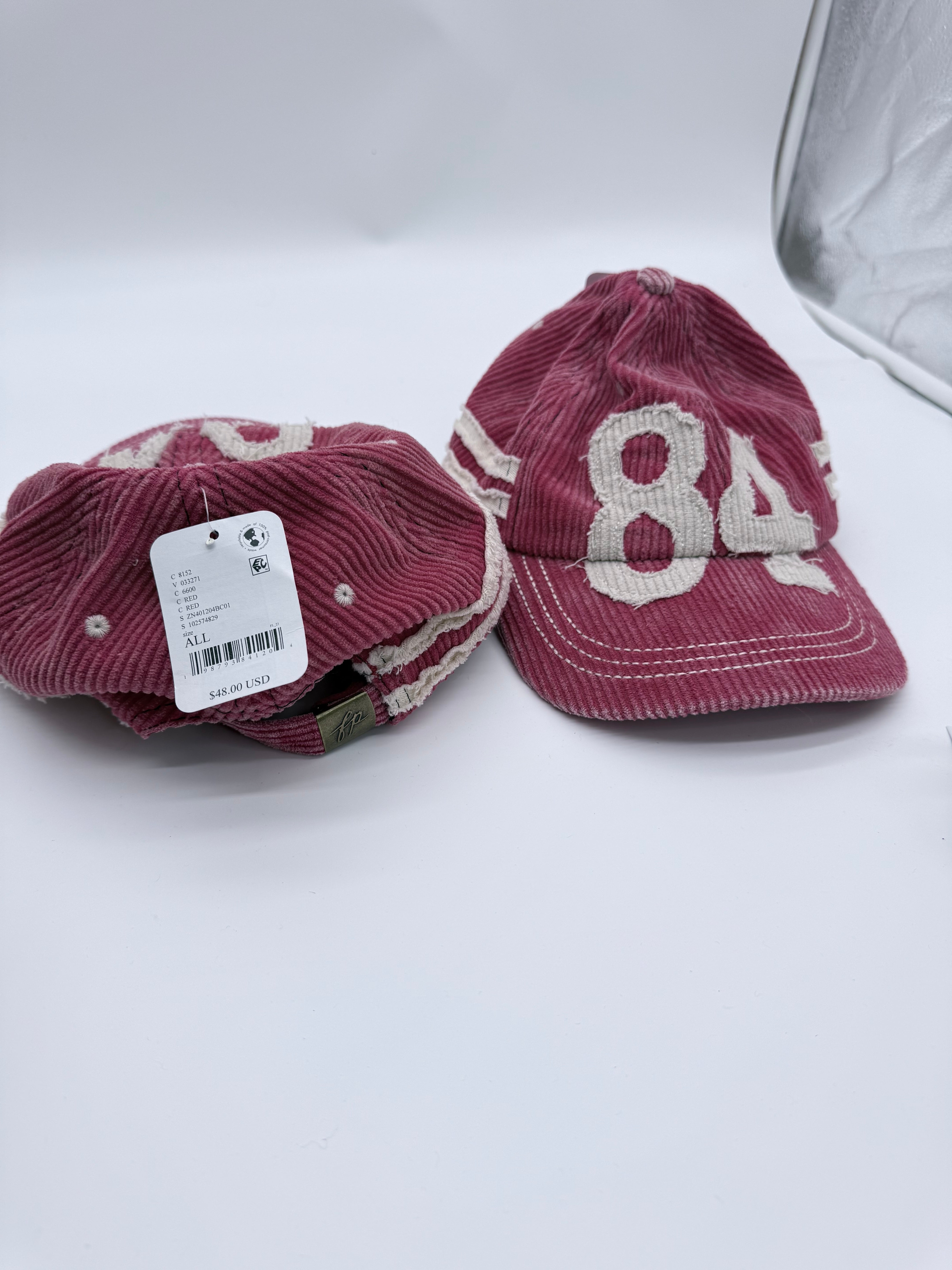 Free People ‘84’ Corduroy Baseball Cap – Dusty Pink | New With Tags