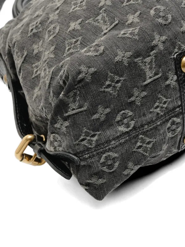 LOUIS VUITTON LV MONOGRAM DENIM NEO CABBY BAG MM BLACK