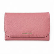 BURBERRY Dusty Pink Grained Leather Kenton Continental Wallet