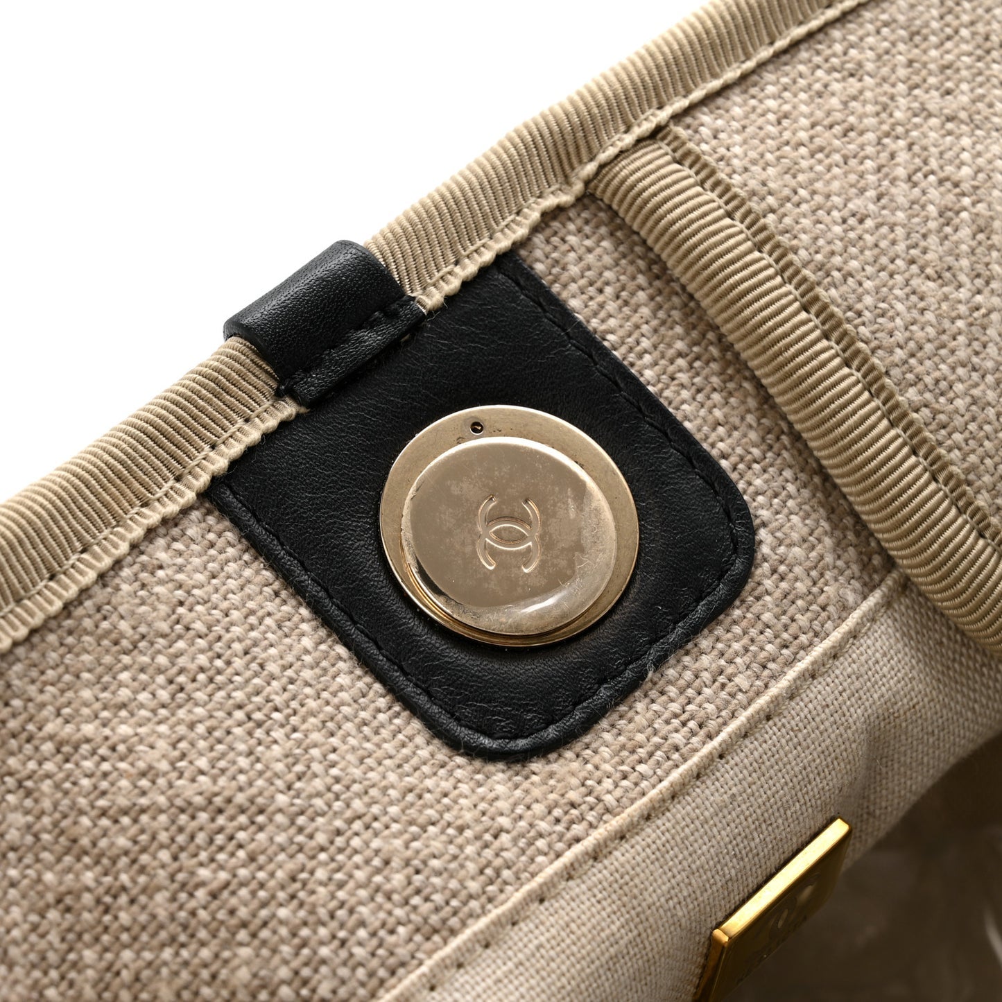 CHANEL NORTH SOUTH DEAUVILLE CANVAS TOTE MEDIUM