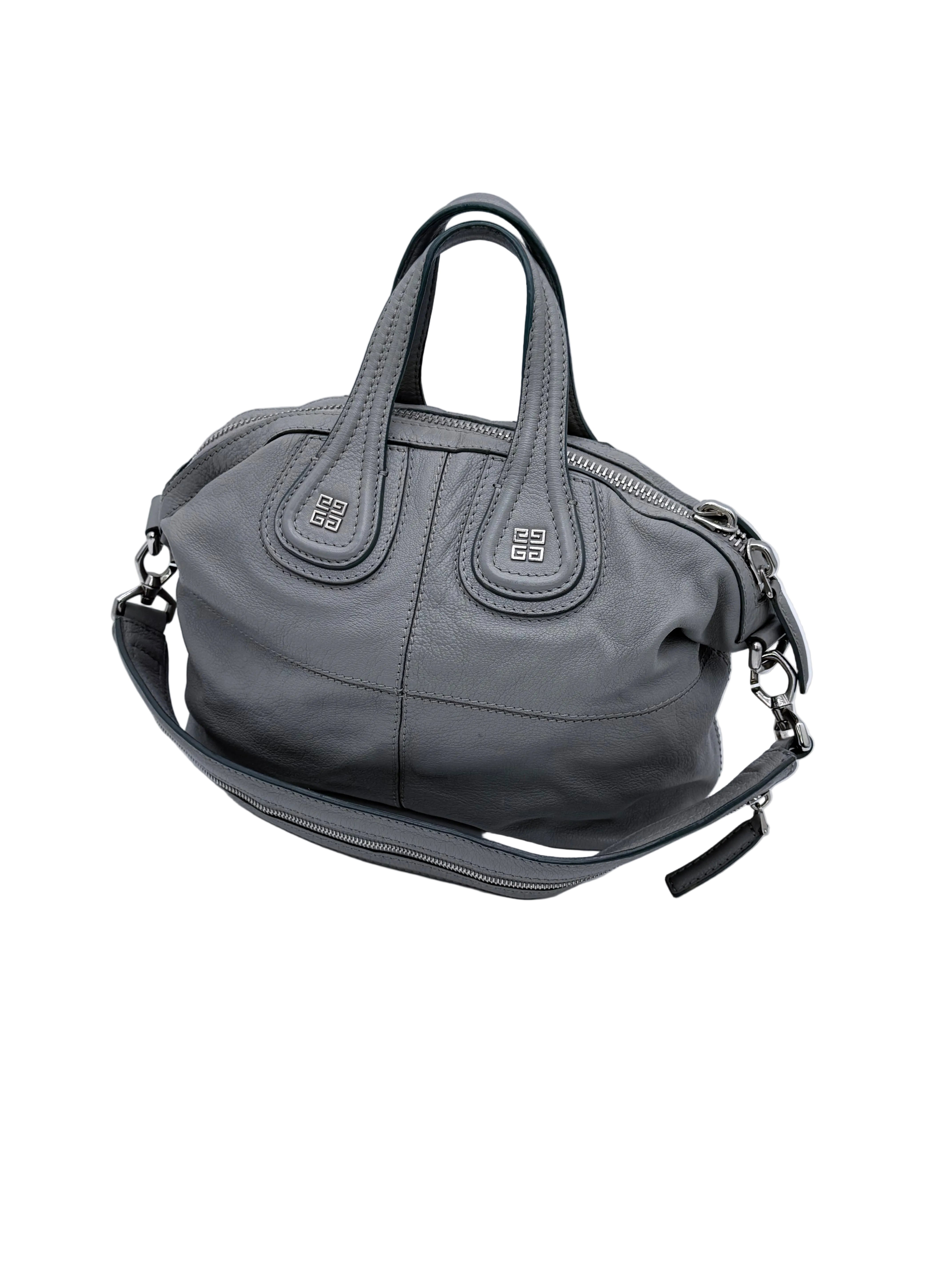 Givenchy Nightingale Medium Satchel – Grey Pebbled Leather