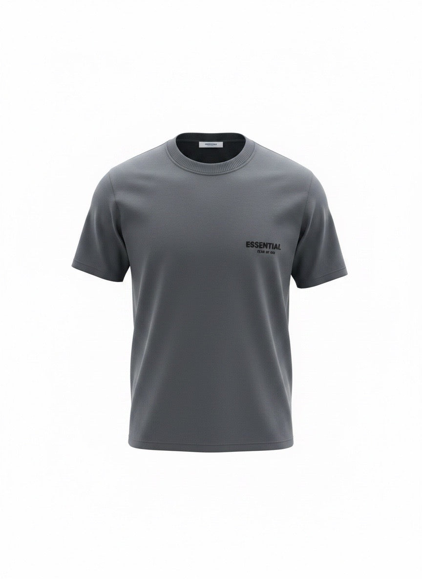 Fear of God ESSENTIALS Core Logo T-Shirt – Smoke Grey | Unisex