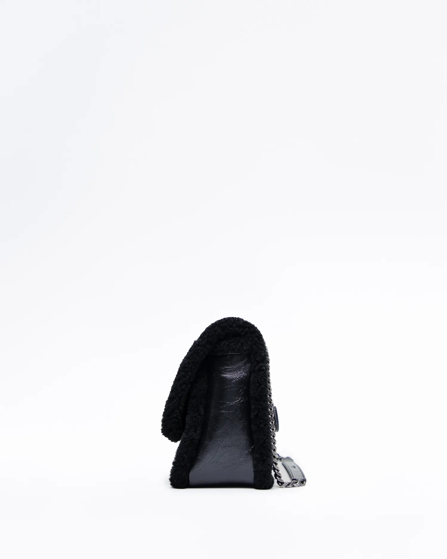 NEW!! SAINT LAURENT Medium Niki YSL Monogram Shearling And Leather Chain Bag