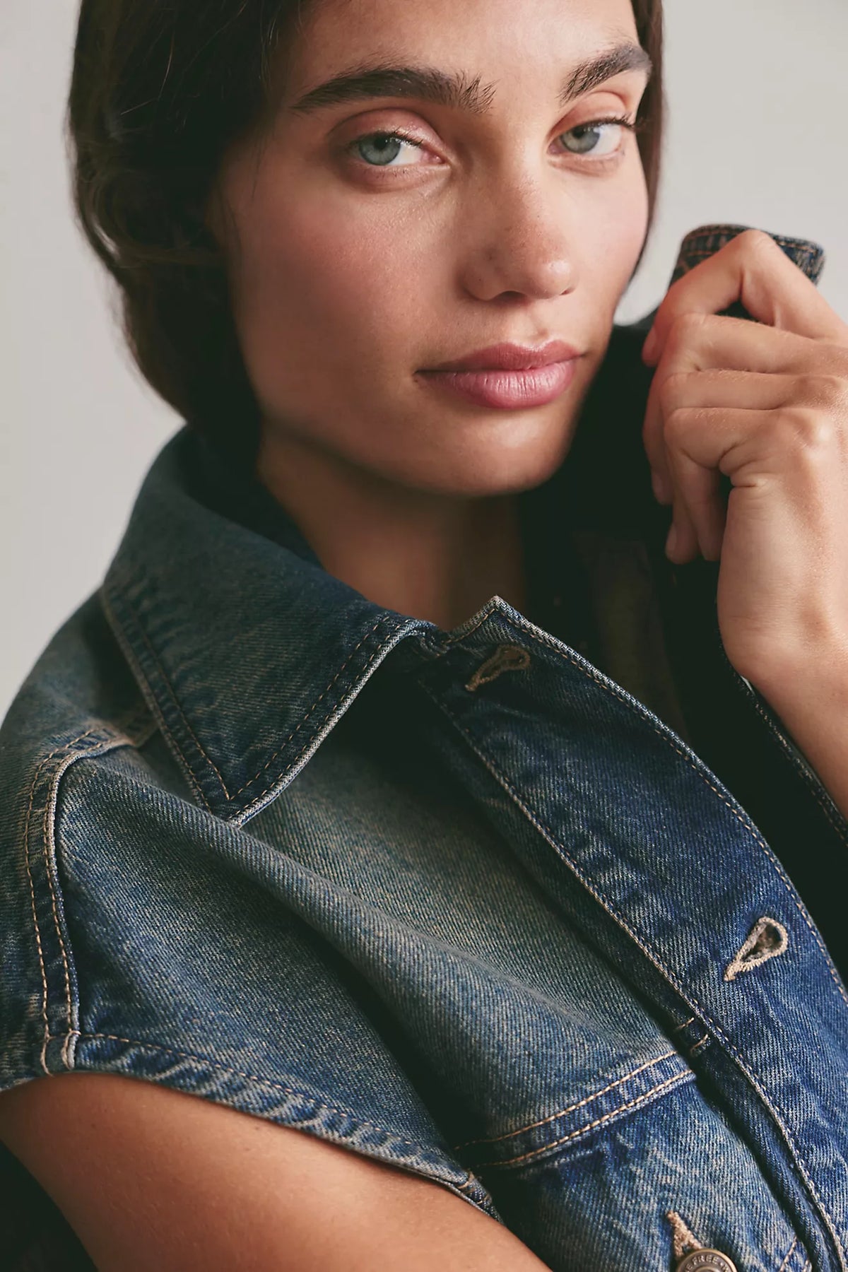 We The Free Goldie Denim Vest by Free People