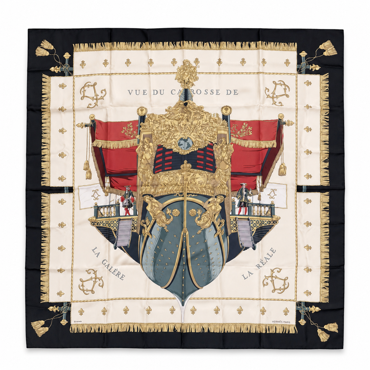 Vintage Hermes La Réale by Hugo Grygkar Hermes Silk Scarf