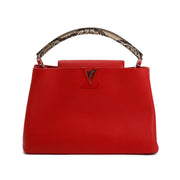 RARE!! LOUIS VUITTON LV Python top handle, Taurillon Capucines MM