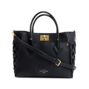 LOUIS VUITTON LV 2022 Black Calf Monogram Tufting On My Side MM