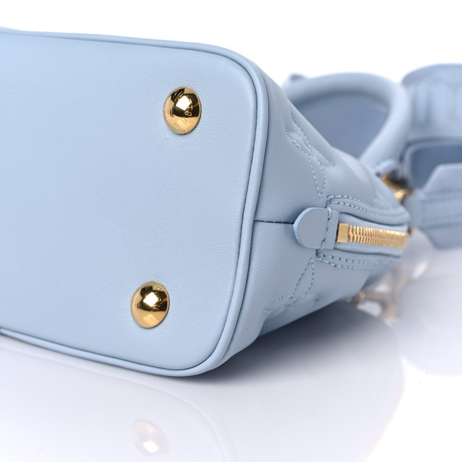 LOUIS VUITTON Alma BB in "Ice Blue" Calfskin Bubblegram leather LV