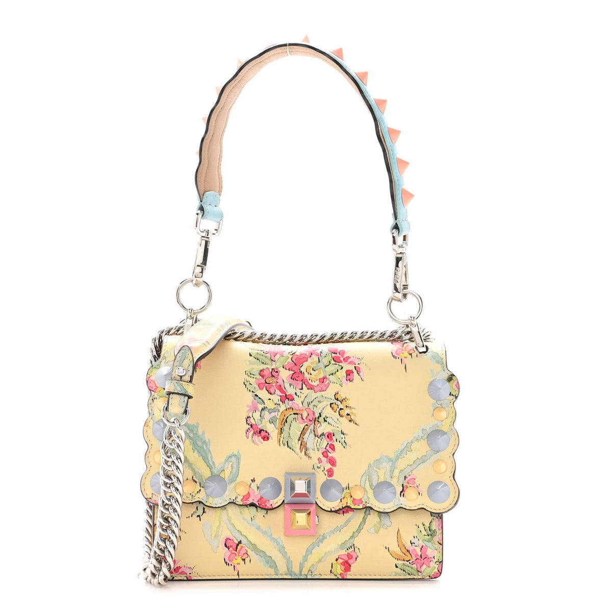 Fendi Kan I floral shoulder bag with scalloped edges