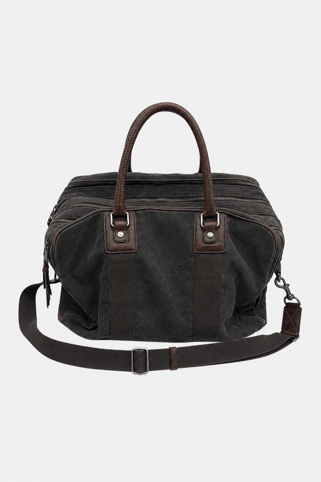 Dolce & Gabbana Canvas & Leather Weekender Duffel Bag | Travel Carry-On | Italy