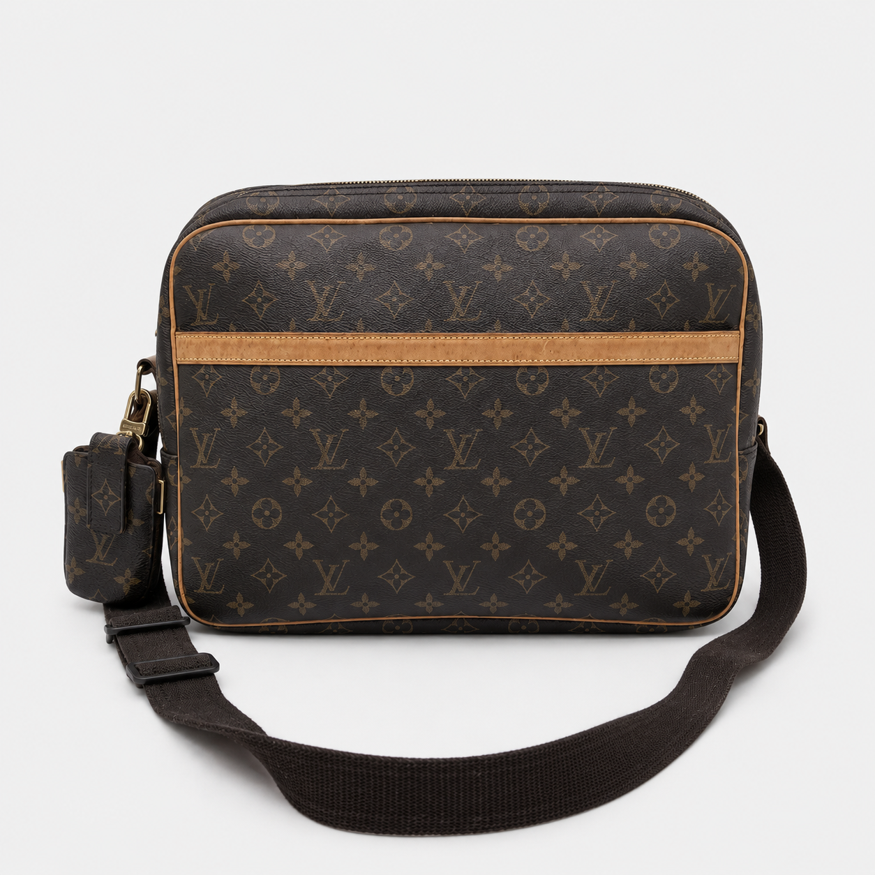 Louis Vuitton Monogram Reporter GM Messenger Bag – Classic Crossbody Travel Bag