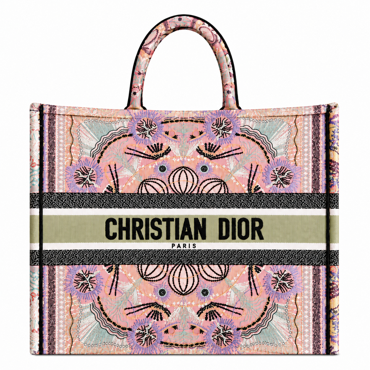 Christian Dior Book Tote Pastel Mandala / Zodiac-inspired embroidered motif