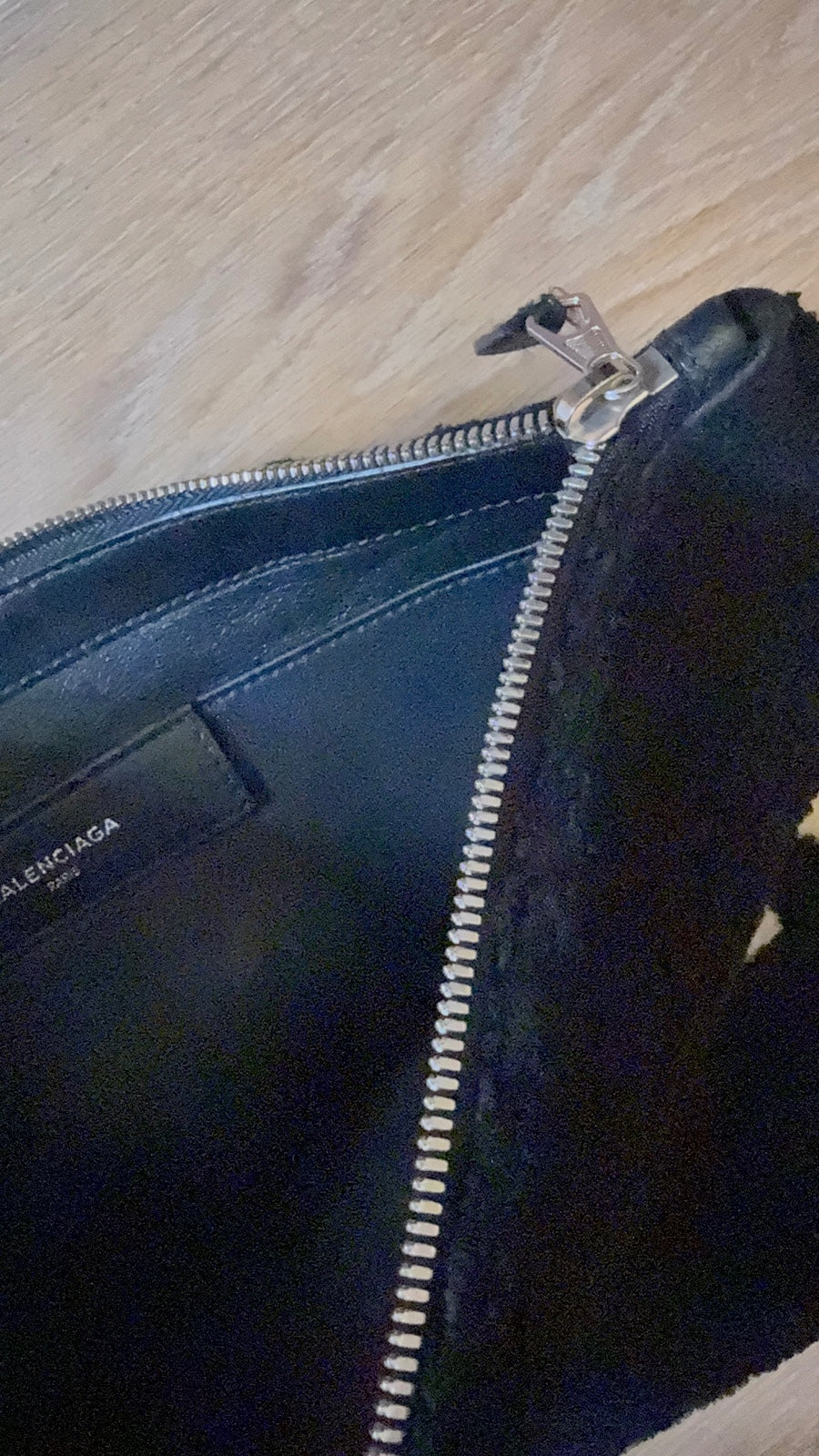 Balenciaga sherpa logo. Laptop IPad case zip pouch