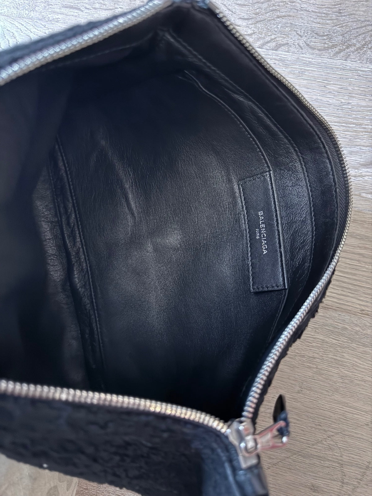 Balenciaga sherpa logo. Laptop IPad case zip pouch